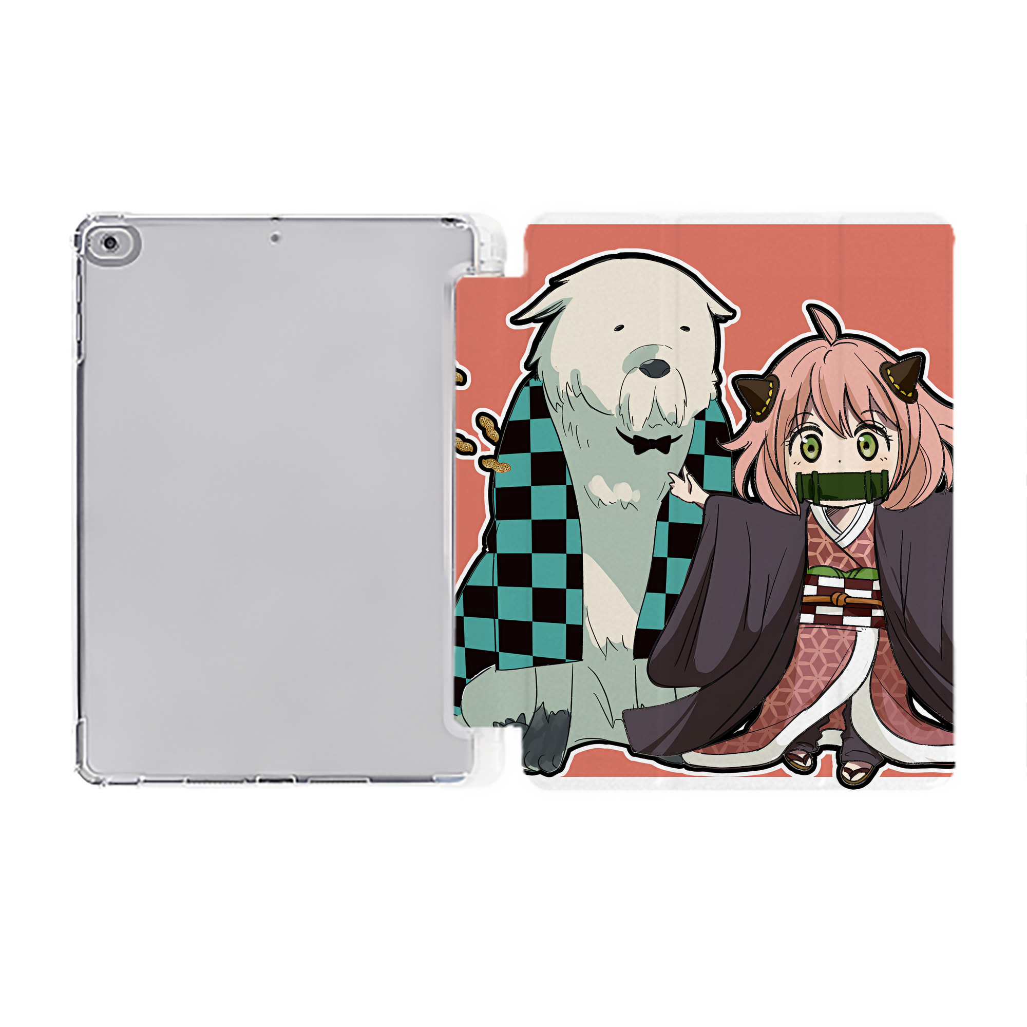 （画像用） SPY×FAMILY间谍家家酒 IPad ケース ペン収納付き 三つ折りスタンド PUレザー×シリコン 対応機種9.5/10.5/10.9インチ